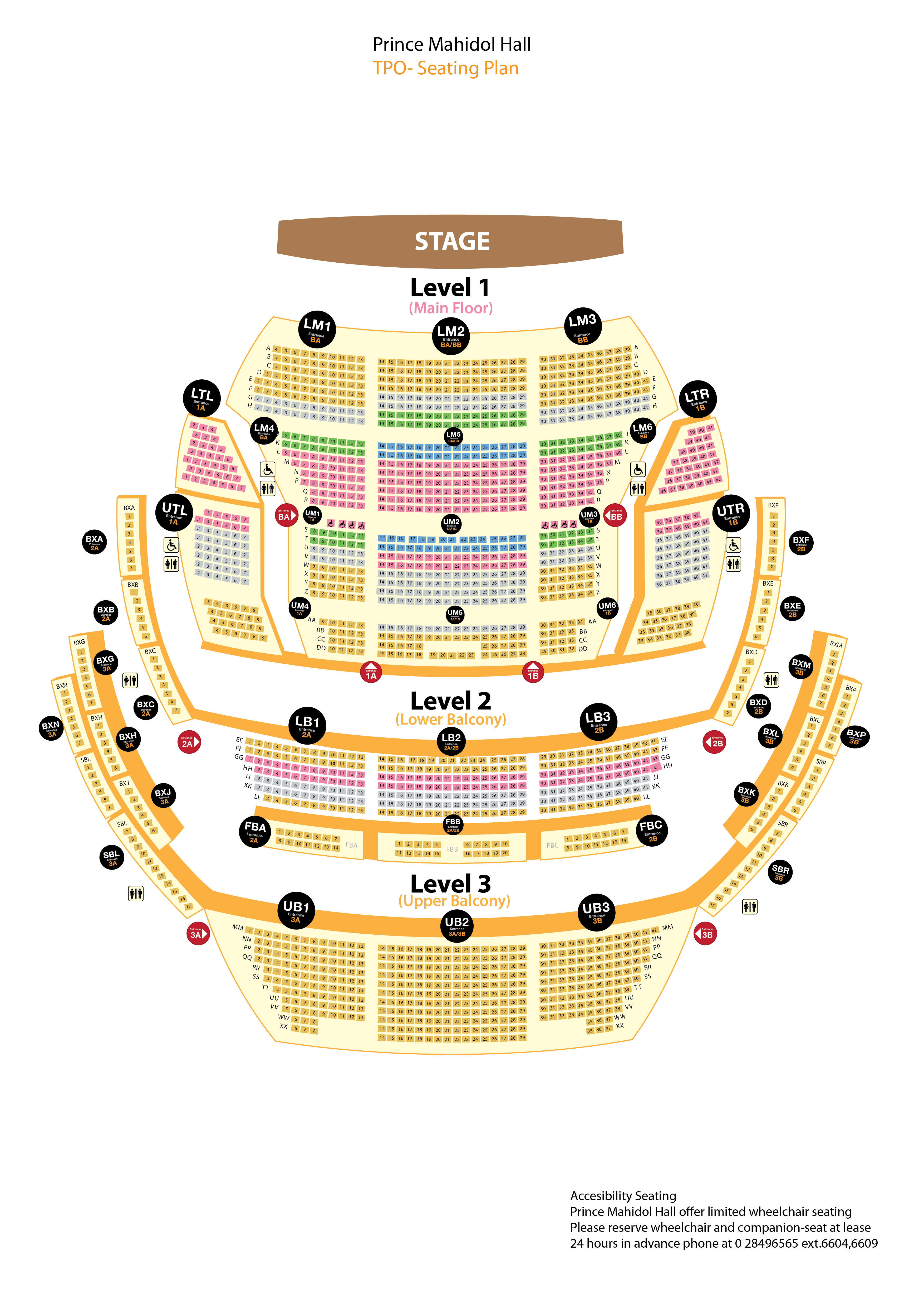 Philharmonic Hall Seating Chart